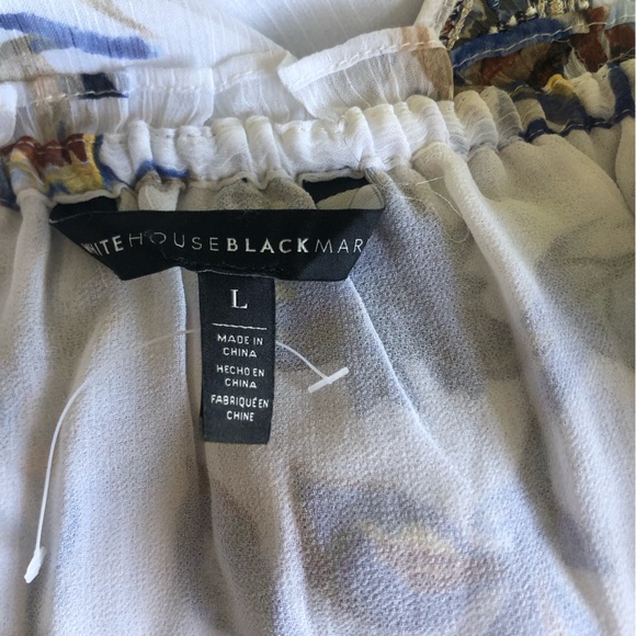 White House Black market, Off the shoulder Embroidered floral printed top. - Picture 10 of 10